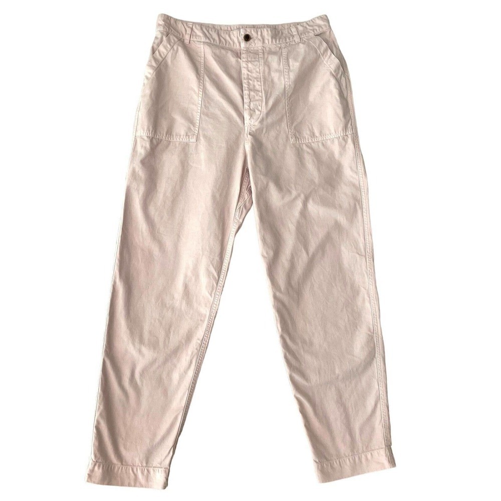 Officine Generale Saskia Light Pink High Rise Button Fly Chino Pants Size 30 - Picture 3 of 10